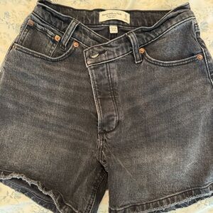 Abercrombie & Fitch Women's Dark Gray Jean Shorts